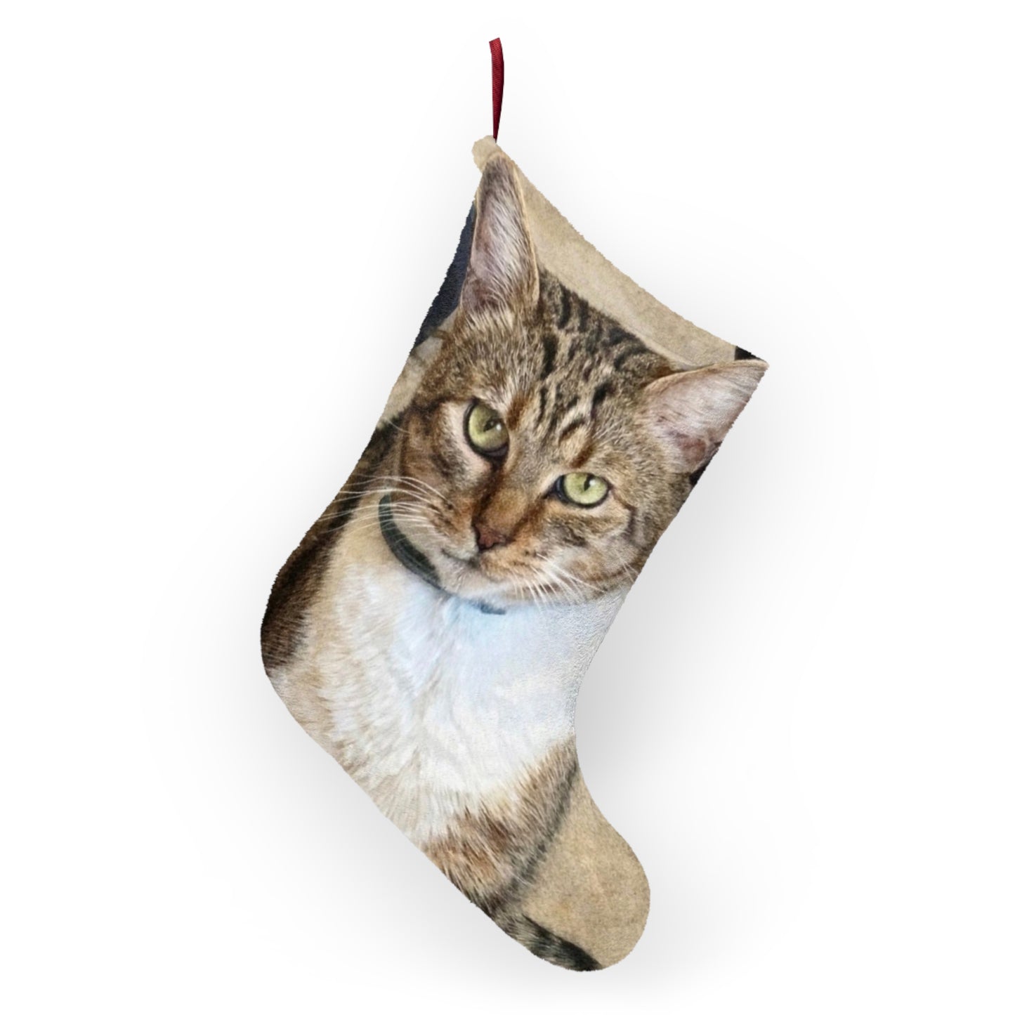 Custom Watercolor Pet Portrait Christmas Stocking
