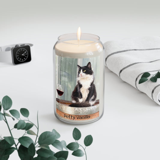 Petty Prints: Jumbo Custom Pet Portrait Soy Candle — 13.75oz Scented Jar