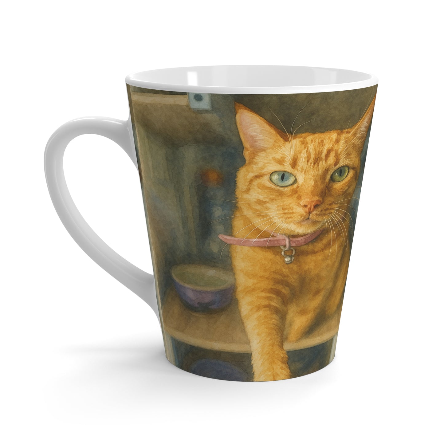 Custom Water Color Realistic Style Latte Mug