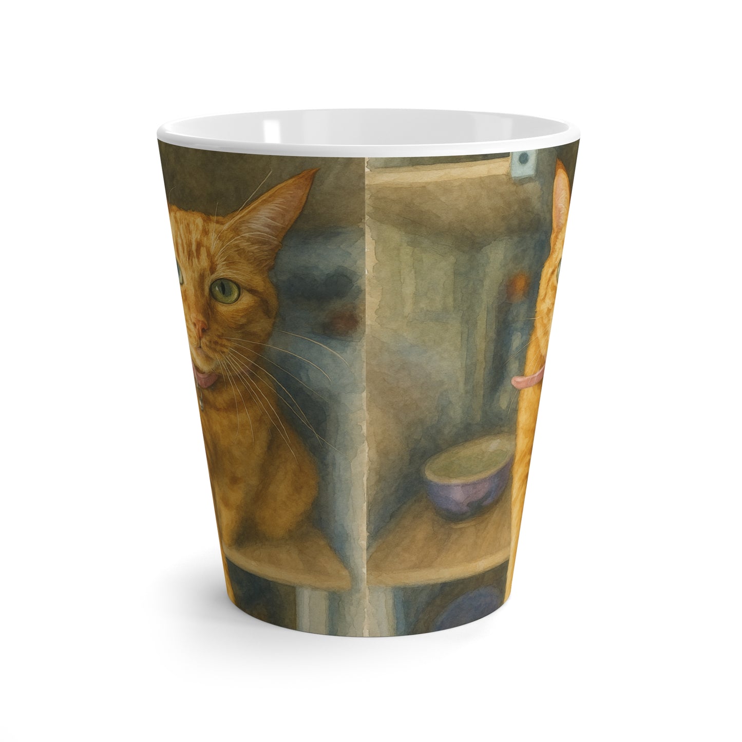 Custom Water Color Realistic Style Latte Mug