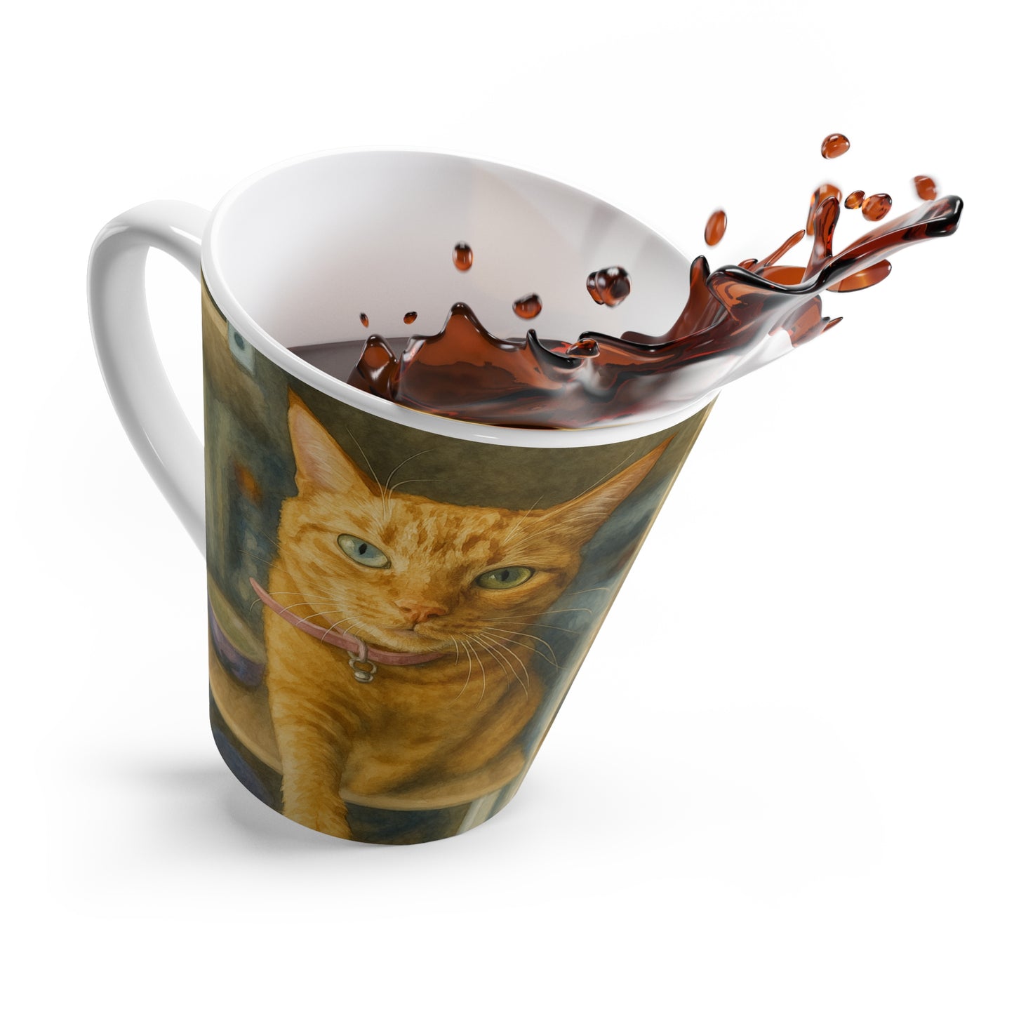 Custom Water Color Realistic Style Latte Mug