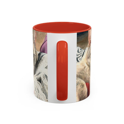 Custom Watercolor Pet Portrait Accent Coffee Mug
