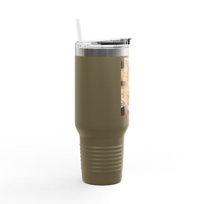 Custom Pet Portrait Watercolor 40oz Insulated Travel Tumbler