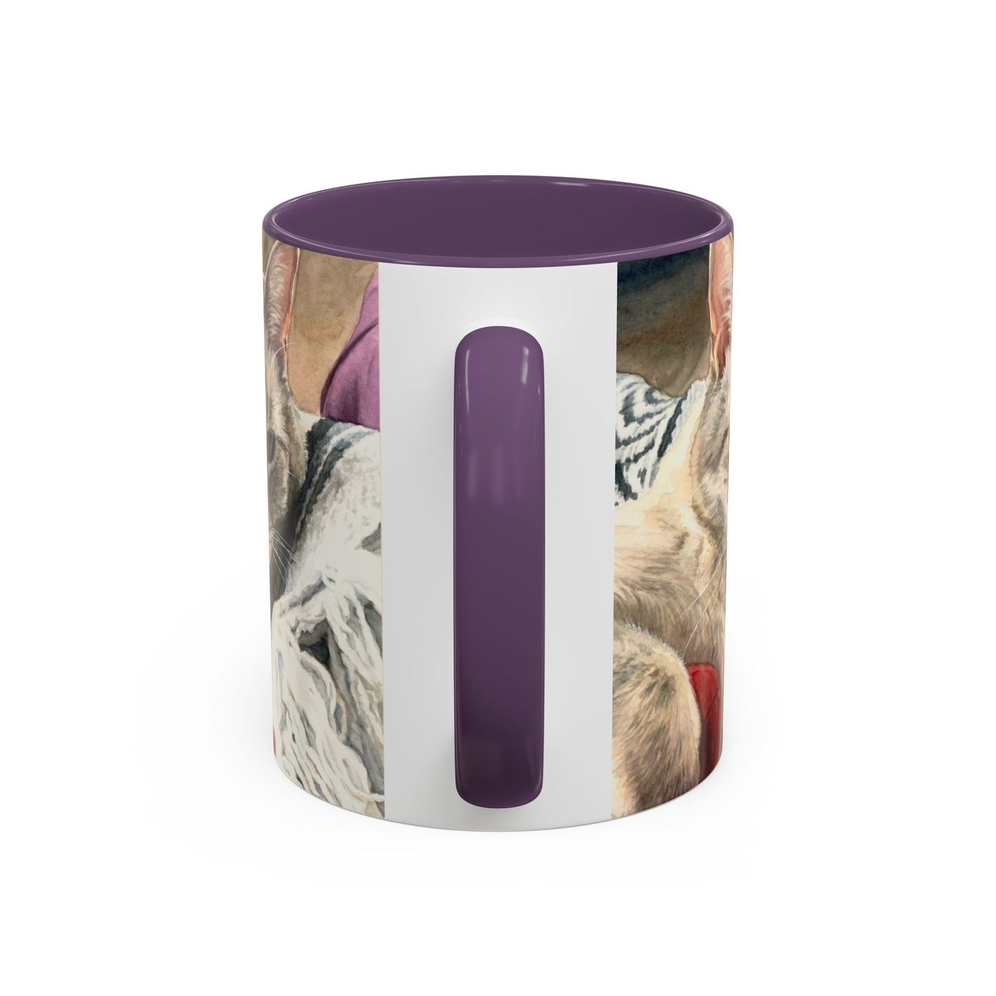 Custom Watercolor Pet Portrait Accent Coffee Mug