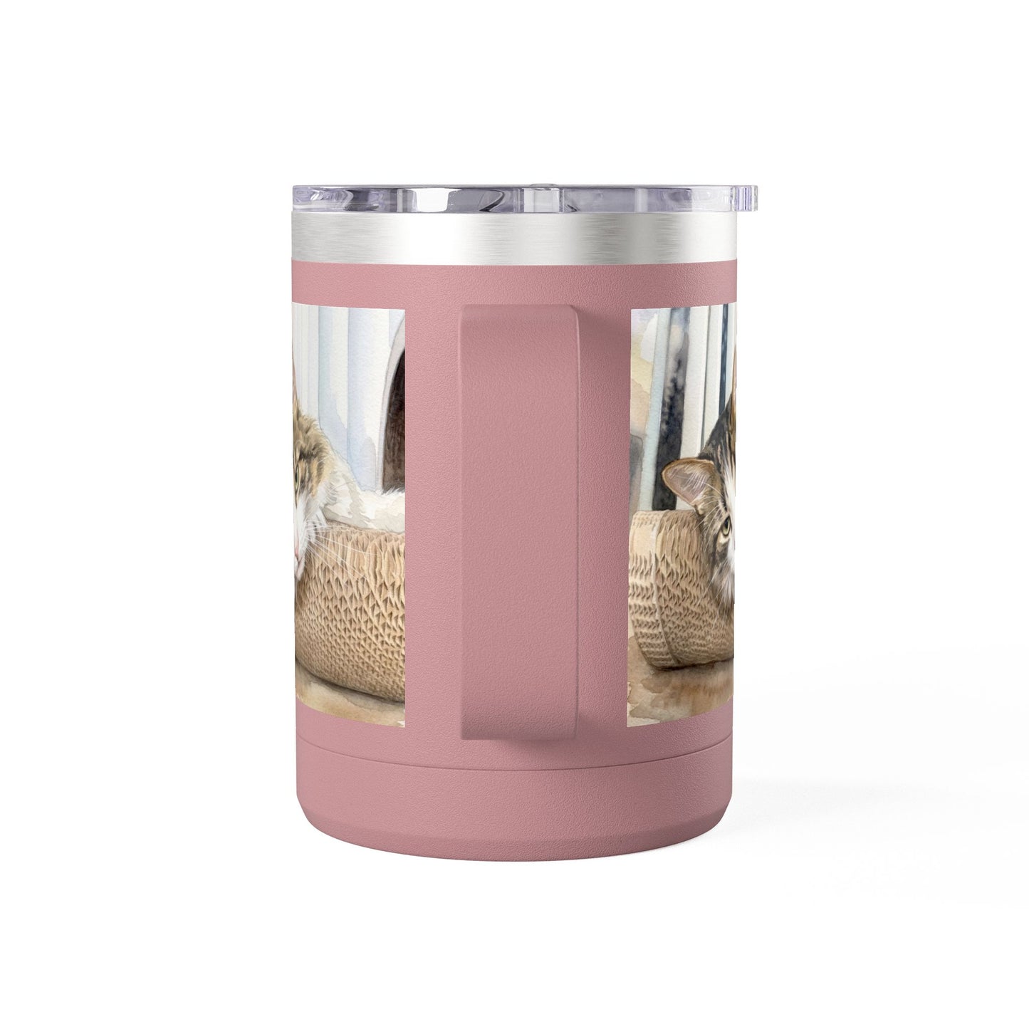 Custom Watercolor Pet Travel Mug – 15oz Insulated Tumbler