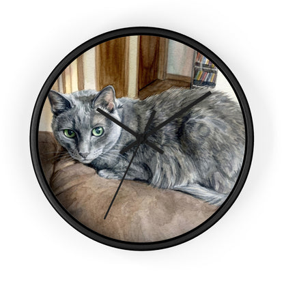Petty Prints: Custom Water Color Realistic Pet Portrait Wall Clock