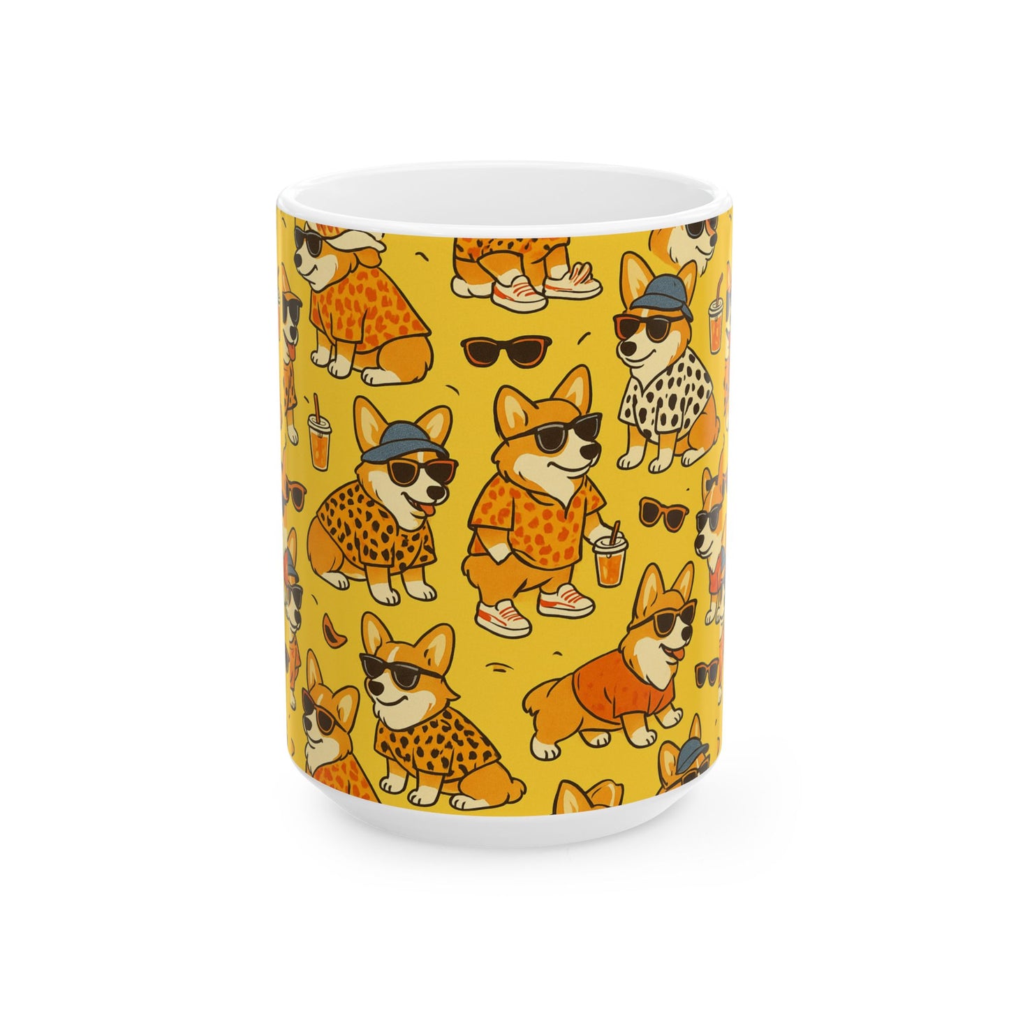Petty Prints: The "Summer Corgie" Coffee Mug