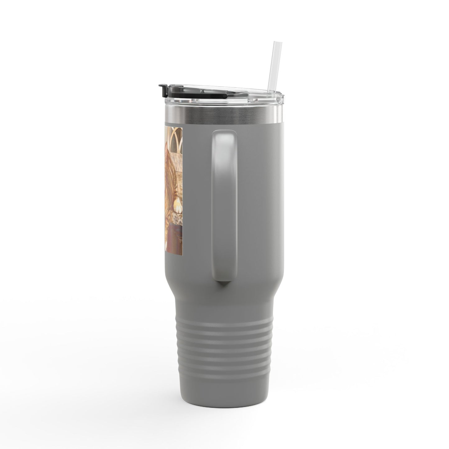 Custom Pet Portrait Watercolor 40oz Insulated Travel Tumbler