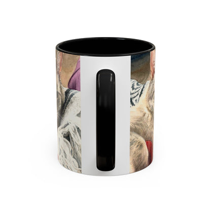 Custom Watercolor Pet Portrait Accent Coffee Mug