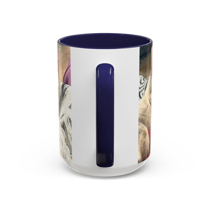 Custom Watercolor Pet Portrait Accent Coffee Mug
