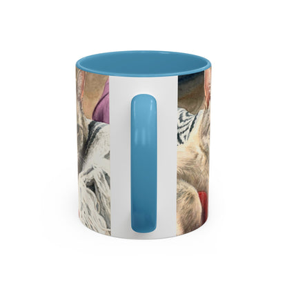 Custom Watercolor Pet Portrait Accent Coffee Mug