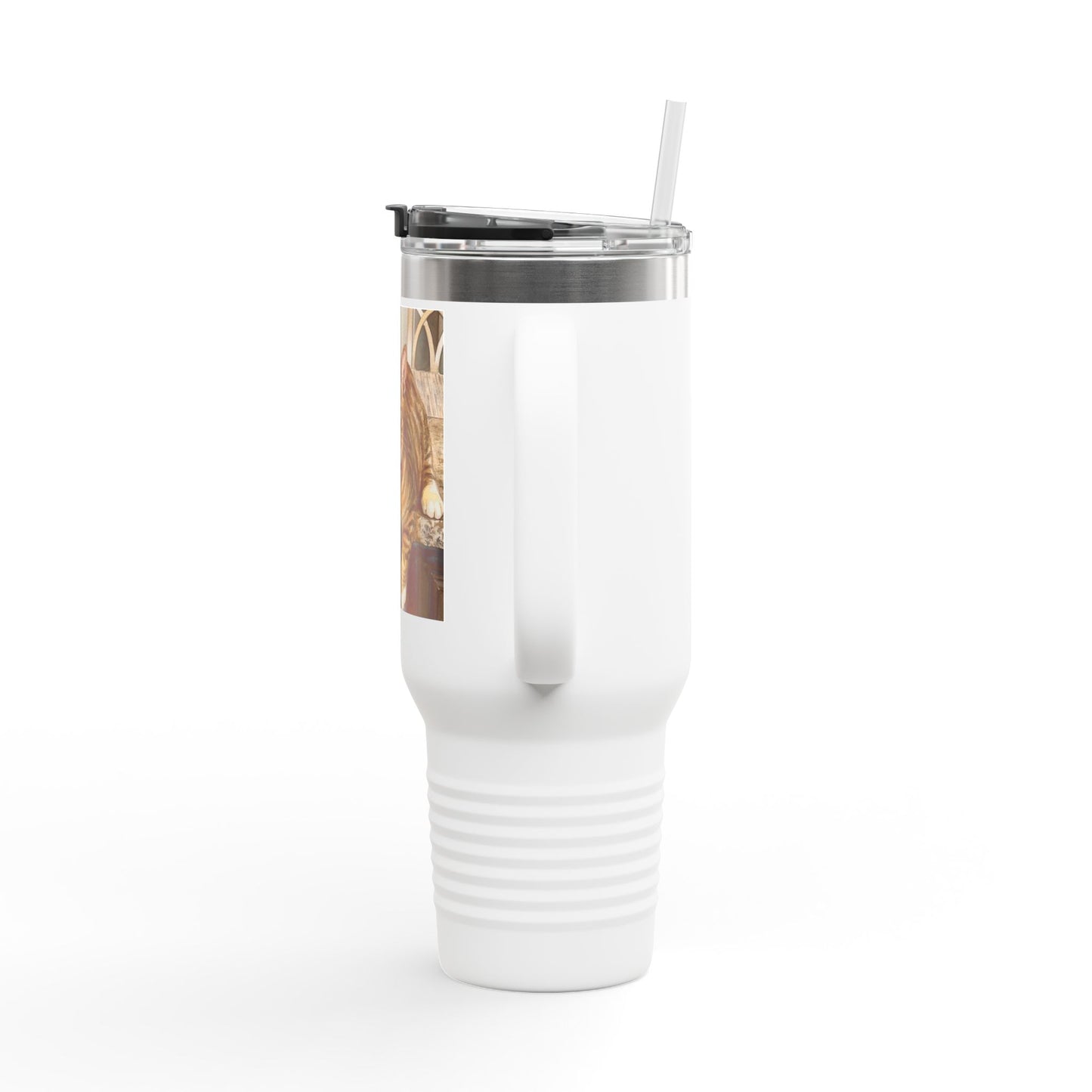 Custom Pet Portrait Watercolor 40oz Insulated Travel Tumbler