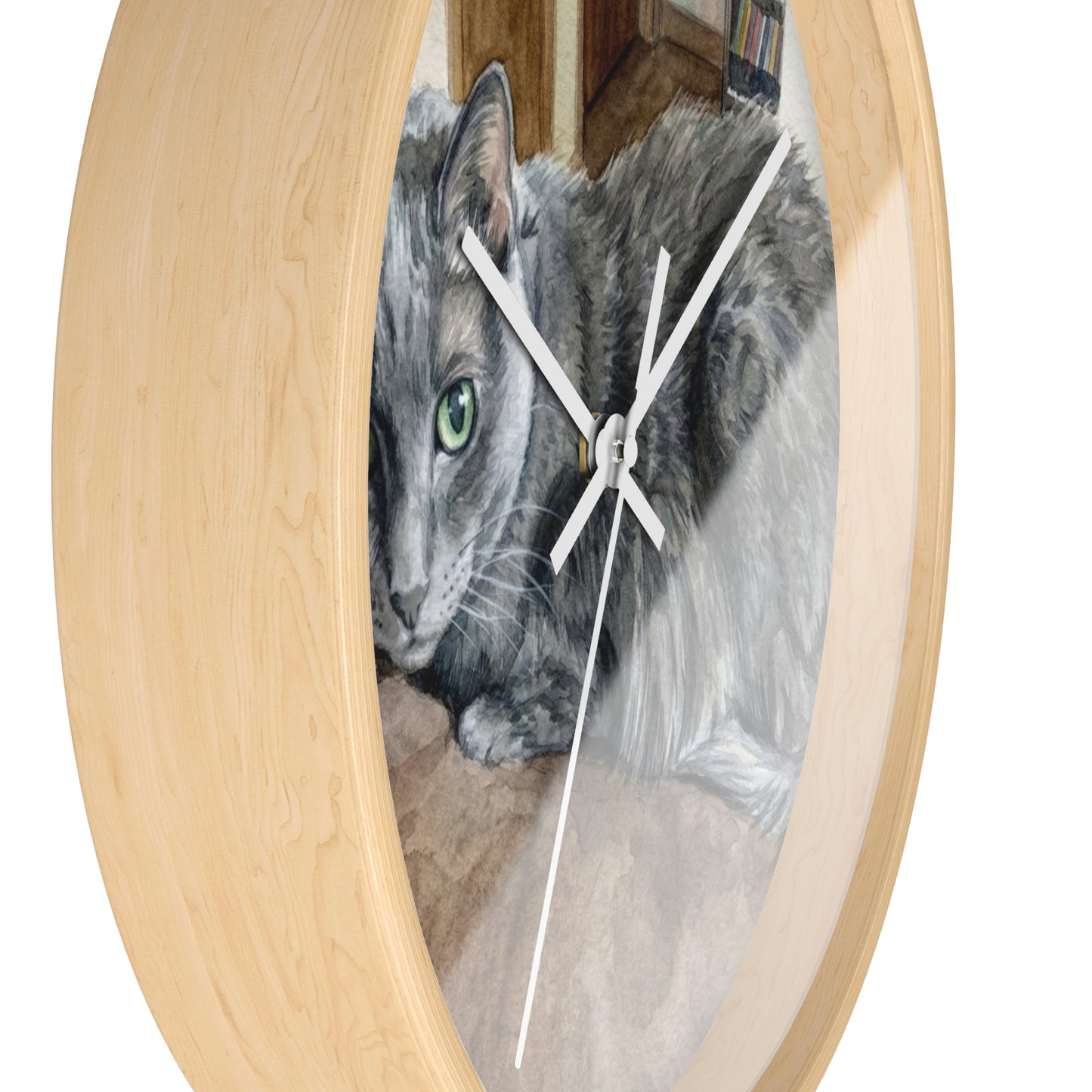 Petty Prints: Custom Water Color Realistic Pet Portrait Wall Clock