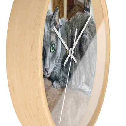 Petty Prints: Custom Water Color Realistic Pet Portrait Wall Clock