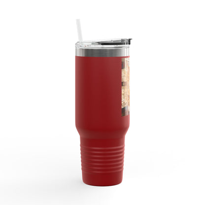 Custom Pet Portrait Watercolor 40oz Insulated Travel Tumbler