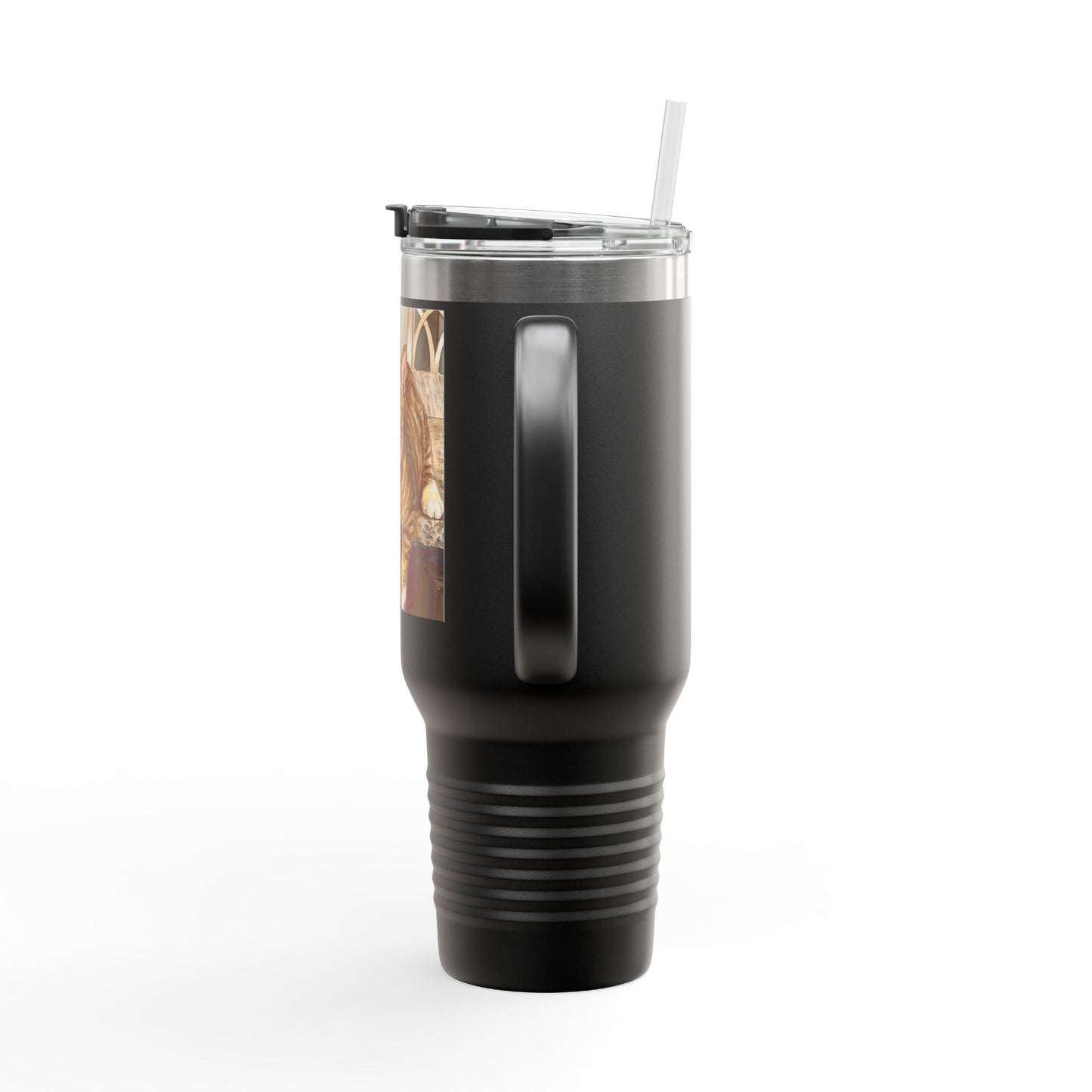 Custom Pet Portrait Watercolor 40oz Insulated Travel Tumbler