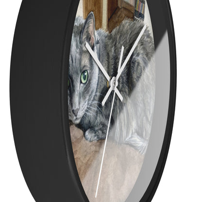 Petty Prints: Custom Water Color Realistic Pet Portrait Wall Clock