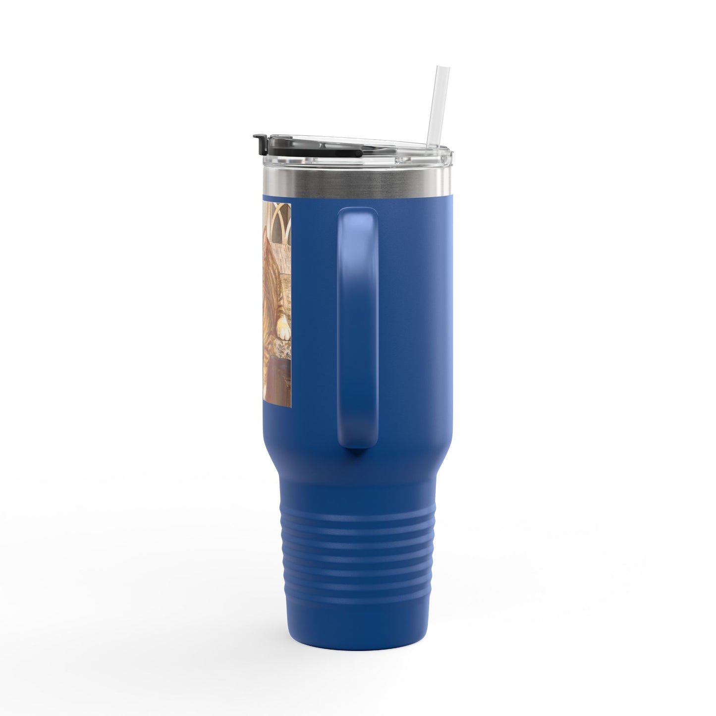 Custom Pet Portrait Watercolor 40oz Insulated Travel Tumbler