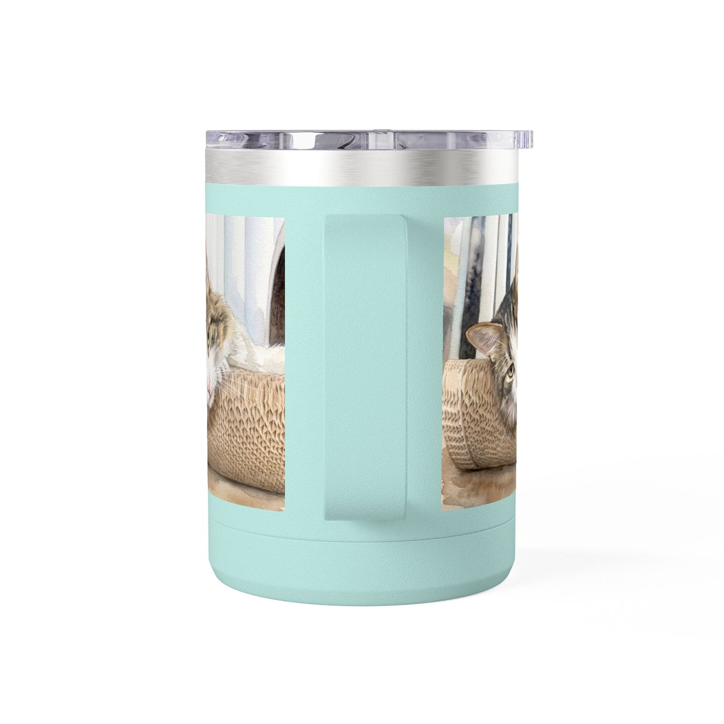 Custom Watercolor Pet Travel Mug – 15oz Insulated Tumbler