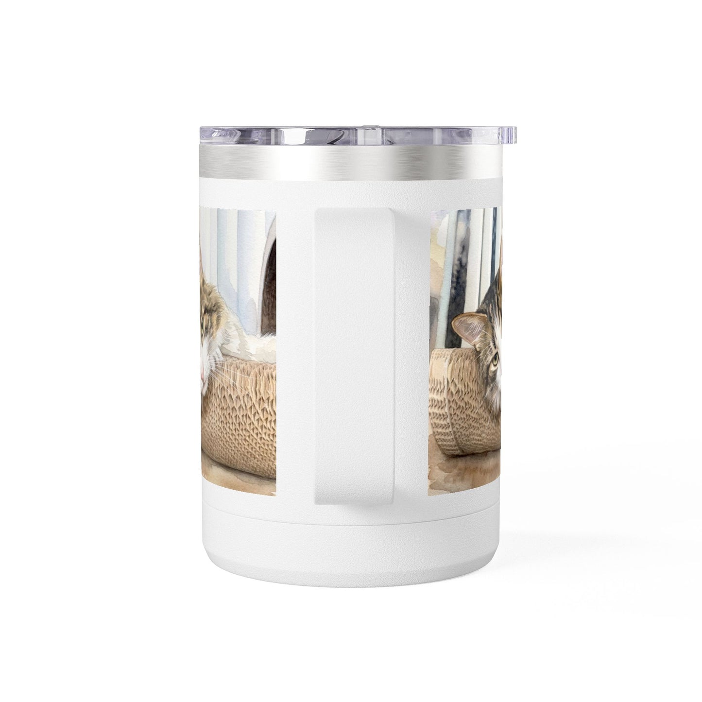 Custom Watercolor Pet Travel Mug – 15oz Insulated Tumbler