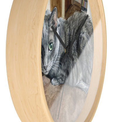 Petty Prints: Custom Water Color Realistic Pet Portrait Wall Clock