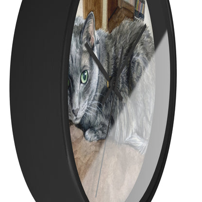 Petty Prints: Custom Water Color Realistic Pet Portrait Wall Clock
