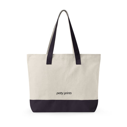 Petty Prints: Custom Pet Portrait Water Color Realistic Canvas Zippered Tote Bag