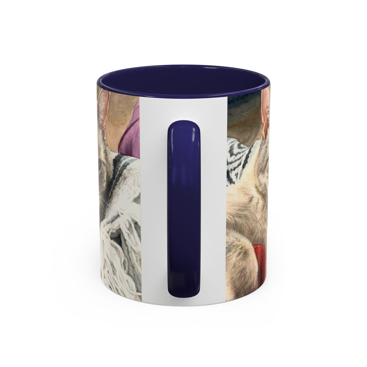 Custom Watercolor Pet Portrait Accent Coffee Mug
