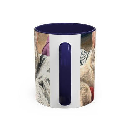 Custom Watercolor Pet Portrait Accent Coffee Mug
