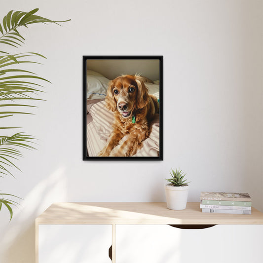 Petty Prints: The Framed Matte Custom Pet Portrait Water Color Realistic Canvas Print
