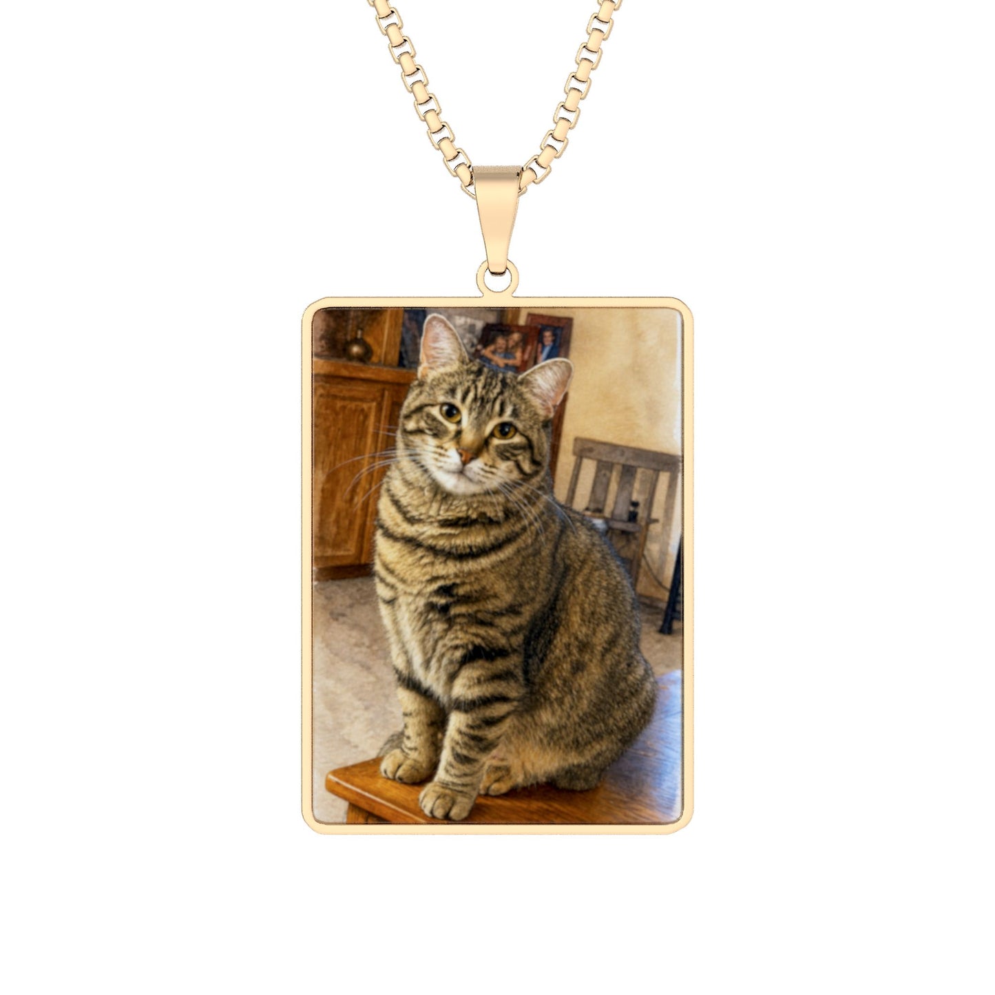 Custom Watercolor Pet Portrait Necklace