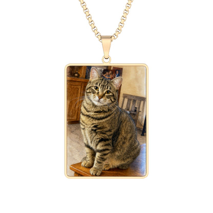 Custom Watercolor Pet Portrait Necklace