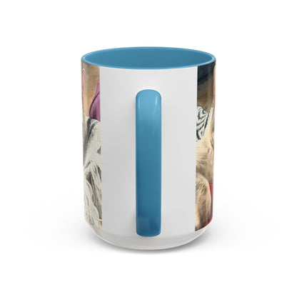 Custom Watercolor Pet Portrait Accent Coffee Mug