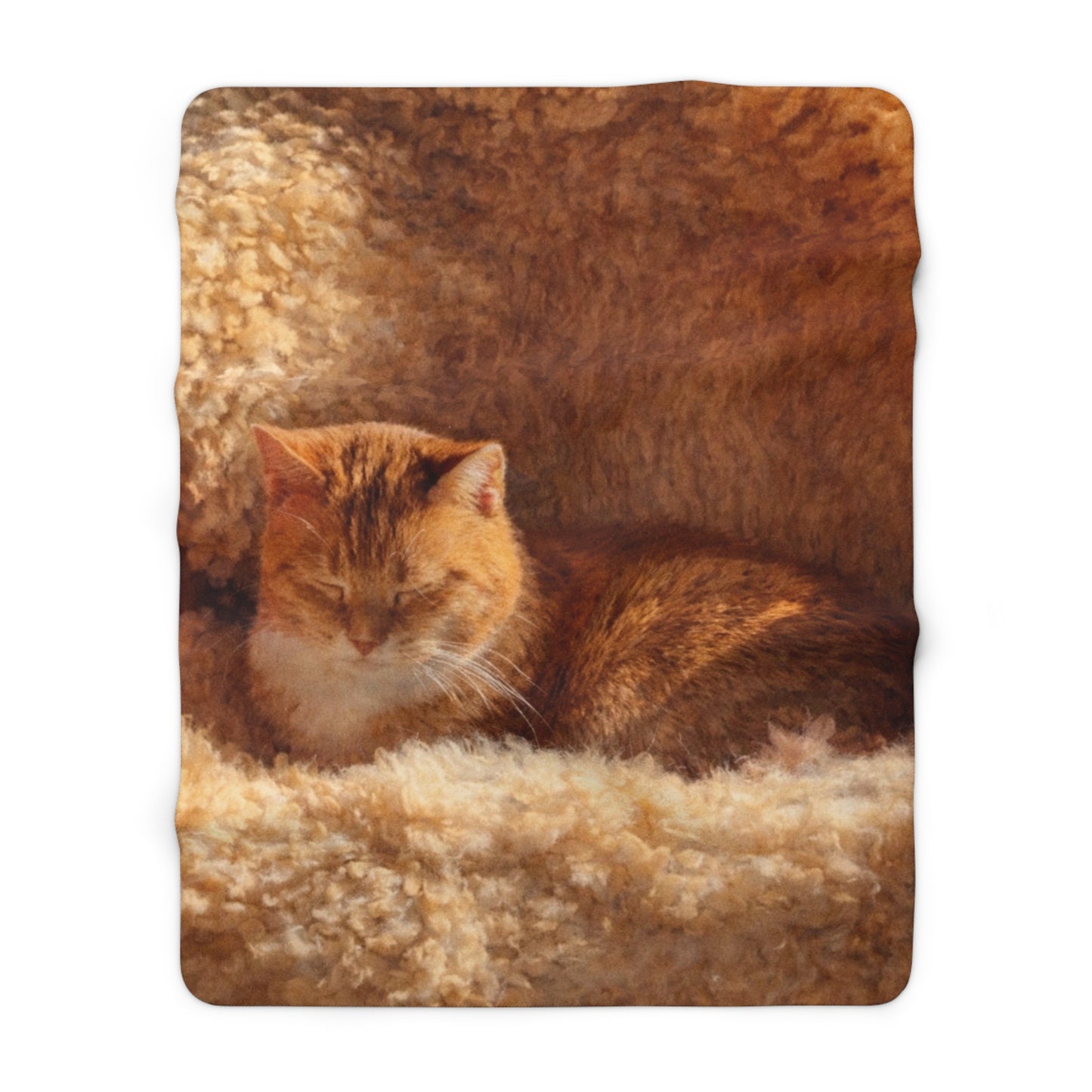 Petty Prints: Custom Pet Portrait Water Color Realistic Sherpa Blanket Plush Fleece Throw