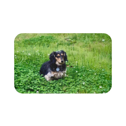 Custom Watercolor Pet Portrait Bath Rug Mat