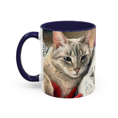Custom Watercolor Pet Portrait Accent Coffee Mug