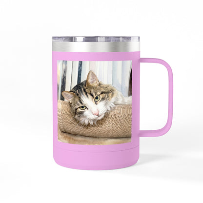 Custom Watercolor Pet Travel Mug – 15oz Insulated Tumbler