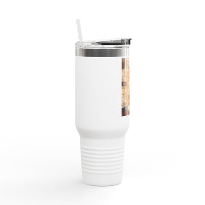 Custom Pet Portrait Watercolor 40oz Insulated Travel Tumbler