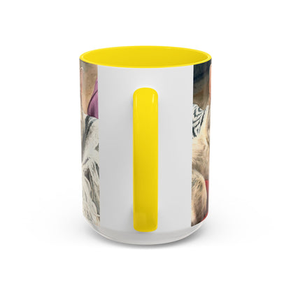Custom Watercolor Pet Portrait Accent Coffee Mug