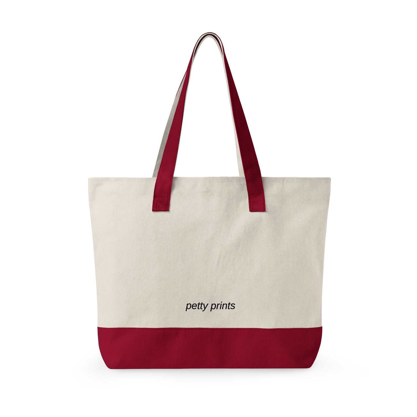 Petty Prints: Custom Pet Portrait Water Color Realistic Canvas Zippered Tote Bag