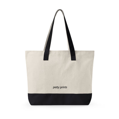 Petty Prints: Custom Pet Portrait Water Color Realistic Canvas Zippered Tote Bag