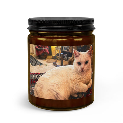 Custom Watercolor Pet Portrait Candle Set with Matches & Wick Trimmer
