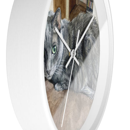 Petty Prints: Custom Water Color Realistic Pet Portrait Wall Clock