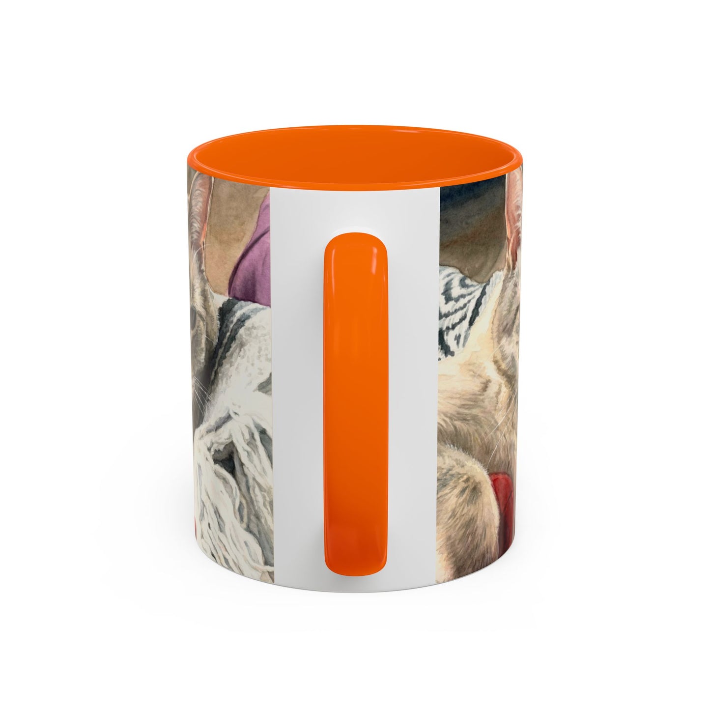 Custom Watercolor Pet Portrait Accent Coffee Mug