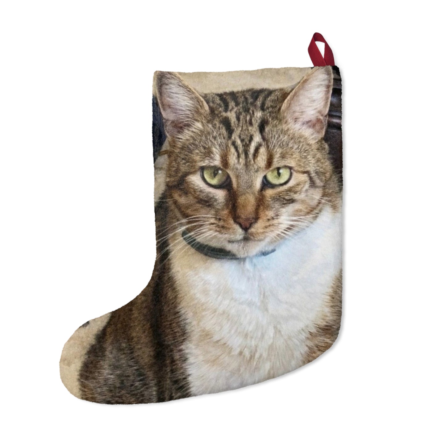Custom Watercolor Pet Portrait Christmas Stocking