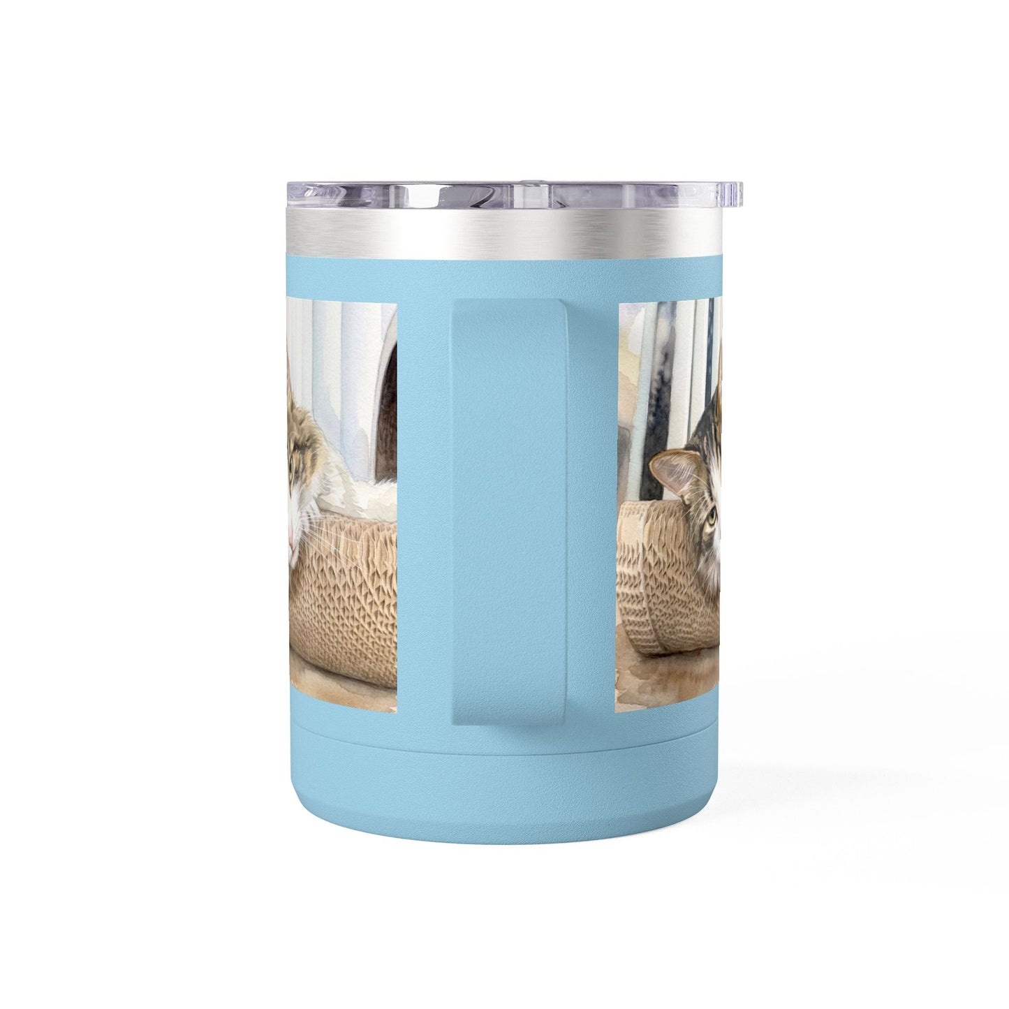 Custom Watercolor Pet Travel Mug – 15oz Insulated Tumbler