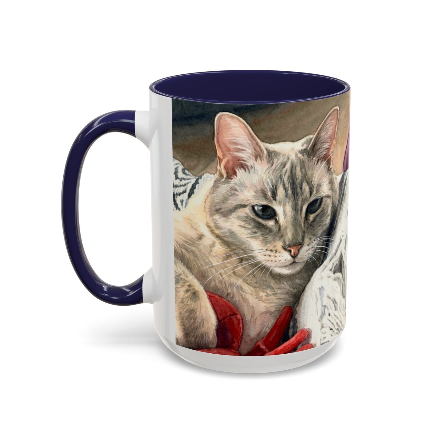 Custom Watercolor Pet Portrait Accent Coffee Mug