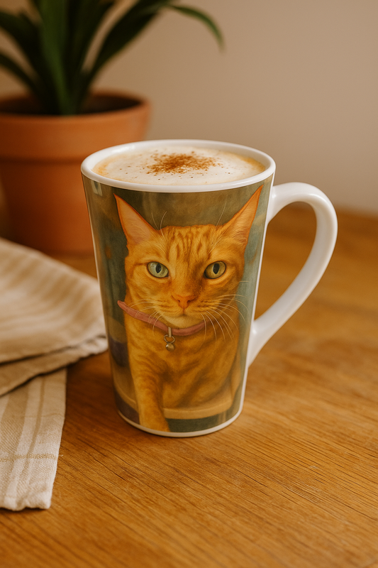 Custom Water Color Realistic Style Latte Mug