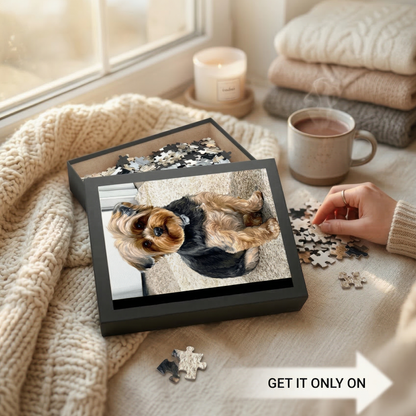 Custom Pet Portrait Jigsaw Puzzle – 120, 252, or 500 Pieces