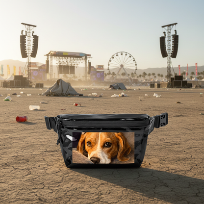 Petty Prints: Custom Water Color Realistic Pet Portrait Fanny Pack — Transparent Festival Waist Bag